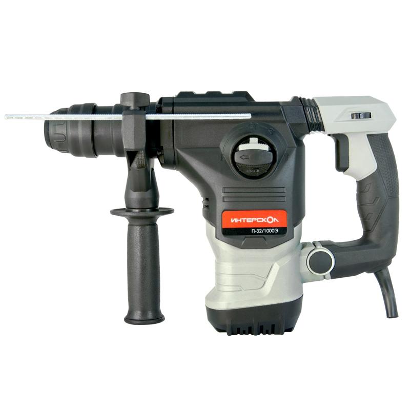 Перфоратор Интерскол П-32/1000Э (макс 820 оборотов/мин, число режимов 2)