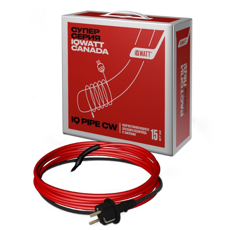 Набор постоянной мощности для защиты водопровода от замерзания Iqwatt IQ PIPE CW 12m 00712 4803₽