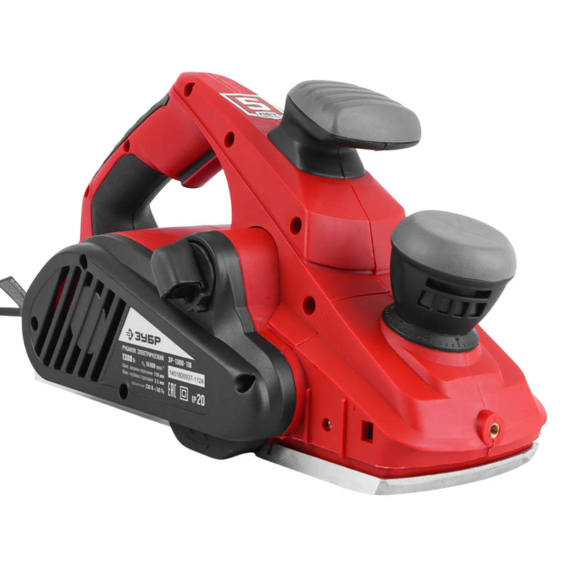 Электрорубанок Зубр ЗР-1300-110 (выборка четверти 15 мм, возможность подключения к пылесосу)