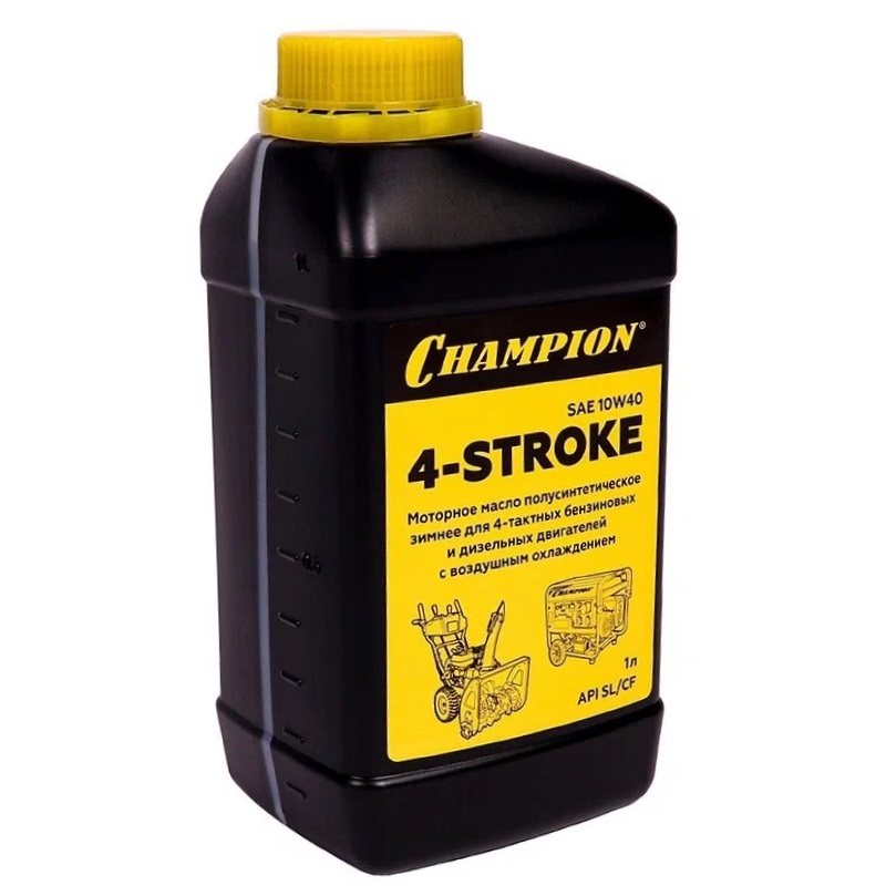 Масло для 4t двигателей полусинтетическое зимнее CHAMPION API SL/CF SAE 10W40,1 л, 952853