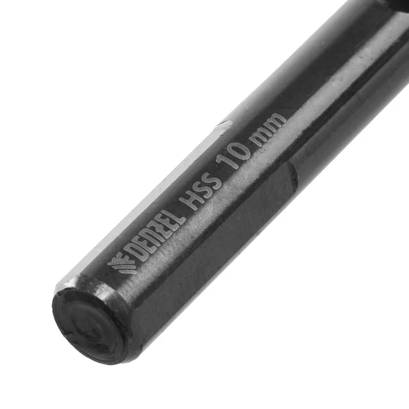 Сверло по металлу Denzel 717222, 10 мм, HSS-Tin, Golden Tip, 8 шт