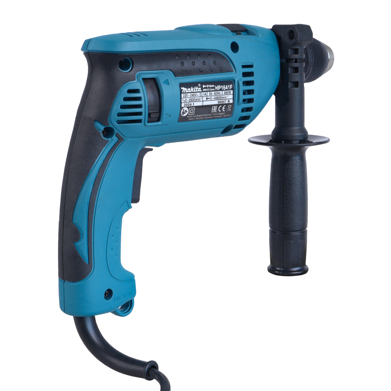 Сетевая дрель по металлу Makita HP 1641F (680 Вт, ударный тип) во Владимире