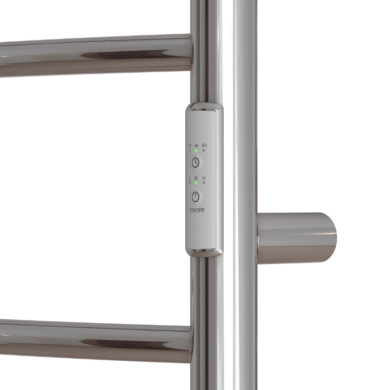 Полотенцесушитель электрический Point PN04848P П5, Афина, 400x800, с полкой, диммер справа, хром