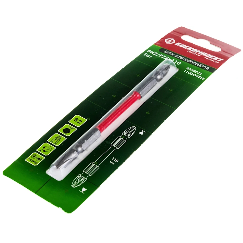 Бита двусторонняя Боекомплект BPH2PZ2-110DOUBLE PH2хPZ2х110 мм 98₽