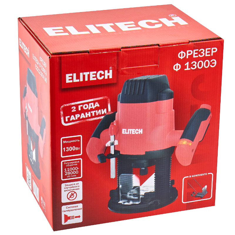 Фрезер Elitech Ф 1300Э (E2212.004.00) 207357, 1300 Вт, 11000-28000 об/мин, ход 55 мм в Кинешме