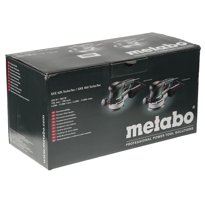 Эксцентриковая шлифмашина Metabo SXE 425 TurboTec (сетевая, мощность 320 Вт, амплитуда колебаний 5 мм, диск 125 мм) в Твери