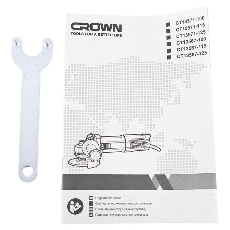 Угловая шлифмашина (болгарка) Crown CT13567-125, 125 мм, 1010 Вт в Рыбинске
