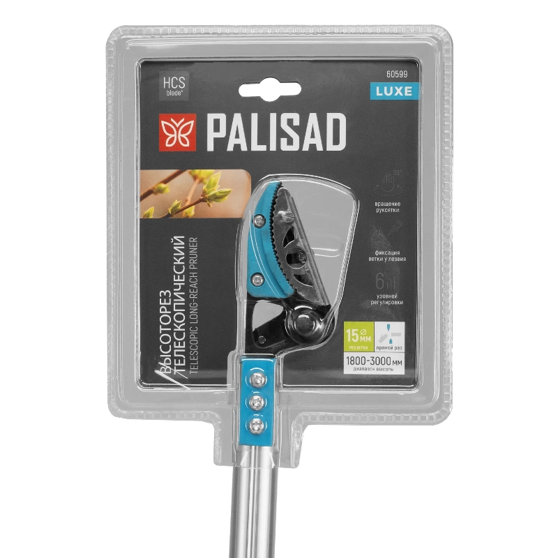 Высоторез телескопический Palisad LUXE 60599, 1800 - 3000 м, алюминиевая штанга, ПВХ накладка в Кинешме