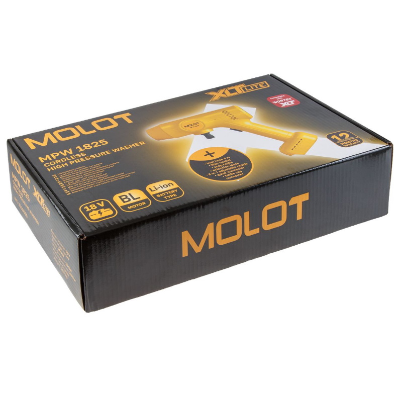 Мойка высокого давления Molot MPW 1825 XLT Lite SOLO 2318010, 25 бар, аккумуляторная в Череповце