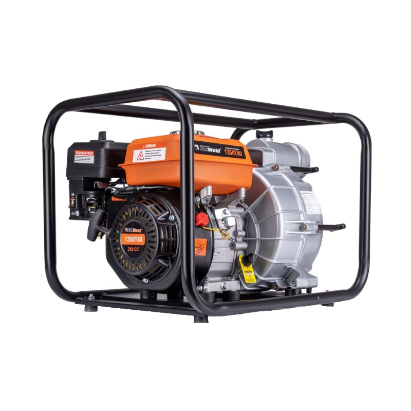 Мотопомпа бензиновая FoxWeld 1350T80 8637, для грязной воды в Угличе