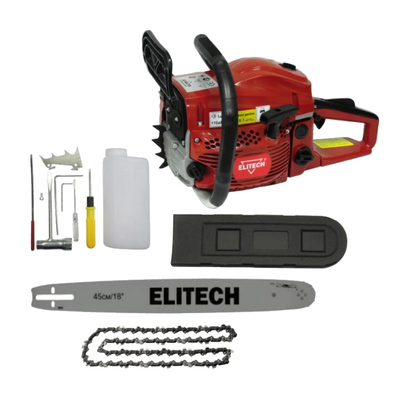 Бензопила Elitech БП 52/18 181837, 52 см3, 2.1 кВт / 2.8 л.с. в Твери