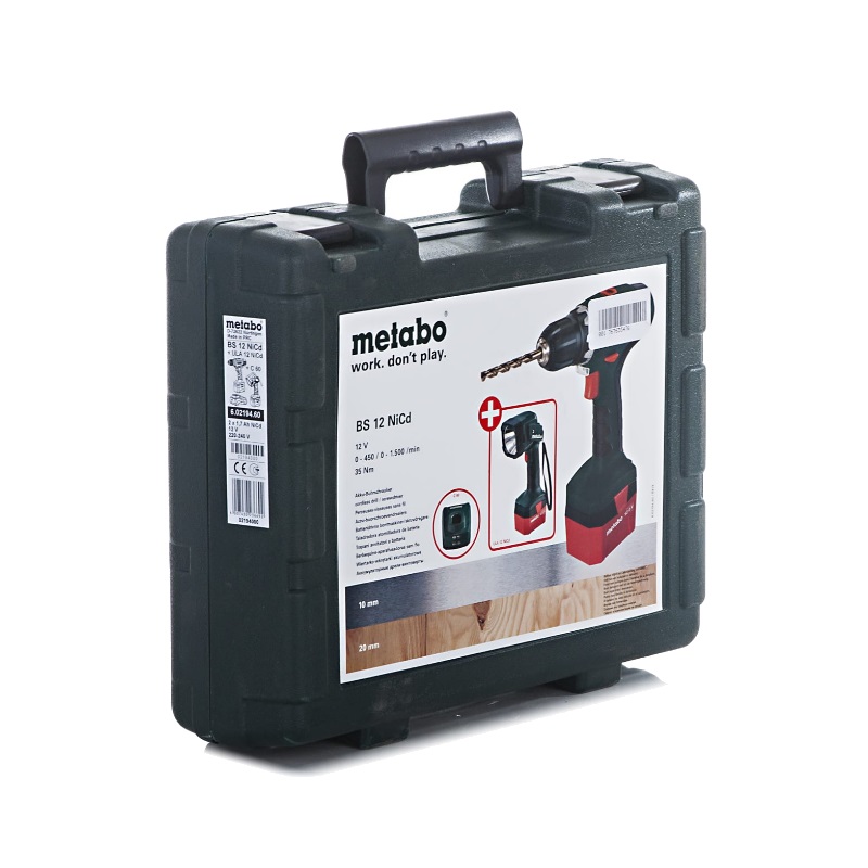 Аккумуляторная дрель-шуруповерт Metabo BS 12 NiCd в кейсе + фонарь ULA 602194600 в Рыбинске