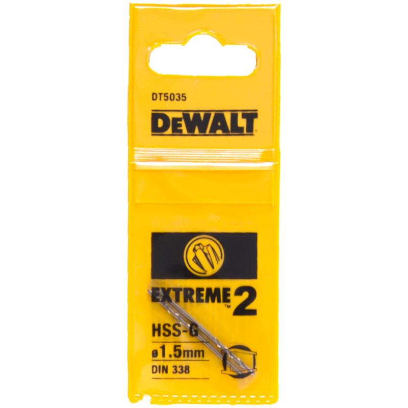Сверло по металлу DeWalt DT5035-QZ, EX2 HSS-G, 1.5х40х18 мм, 2 штуки в Туле