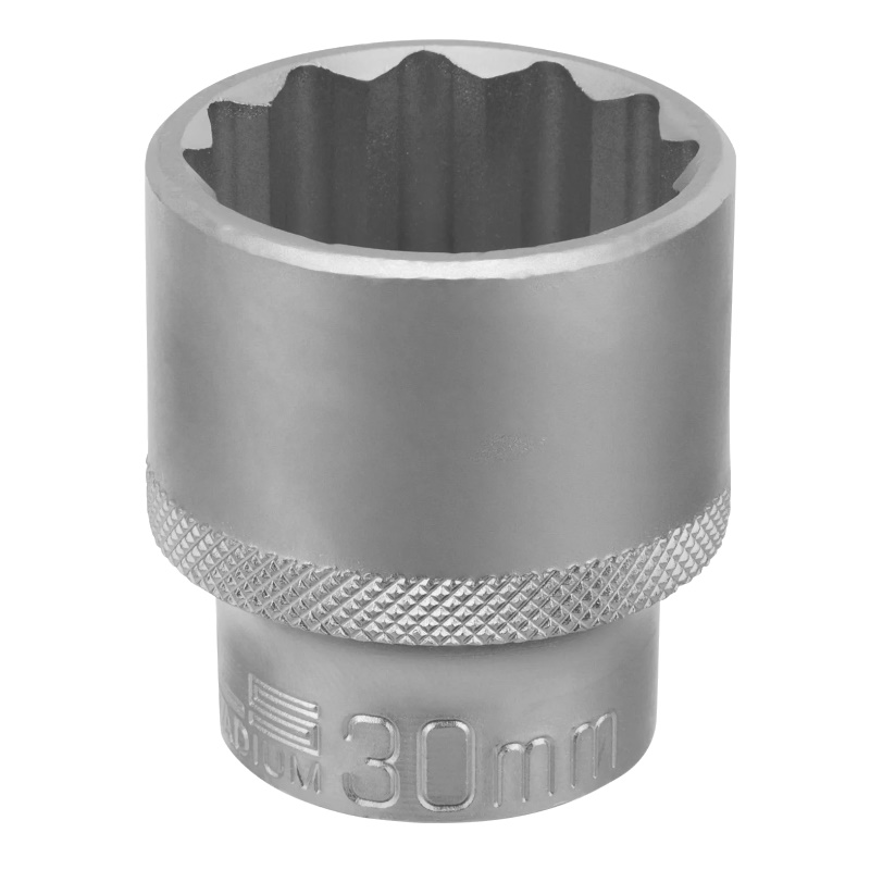 Головка торцевая Stels 13673, 30 мм, 12-гранная, CrV, под квадрат 1/2", хромированная в Муроме