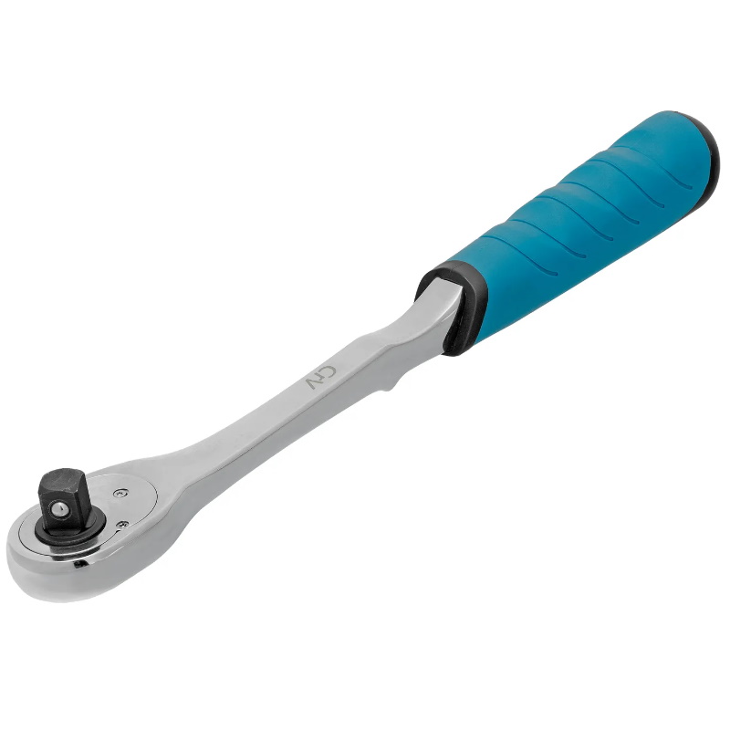 Ключ-трещотка Gross 14055, 1/2", CrV, 90 зубьев, усиленный, хром в Кинешме