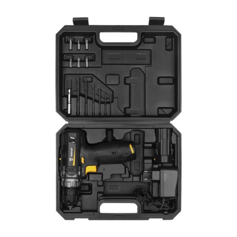 Аккумуляторная дрель-шуруповёрт Deko GCD12DU3 SET6 063-4007 в кейсе + оснастка 13 шт, 12В, 2х3.0Ач в Туле