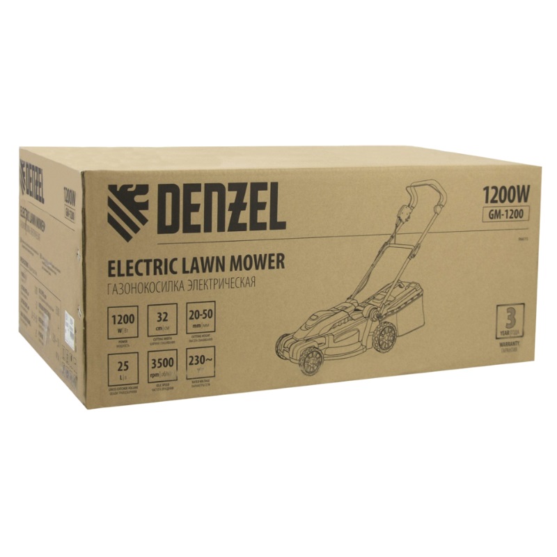 Газонокосилка электрическая Denzel GM-1200 96615 в Туле