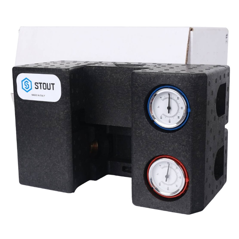 Насосная группа с термостатическим смесительным клапаном 3/4" Stout SDG-0002-002001 без насоса в Твери