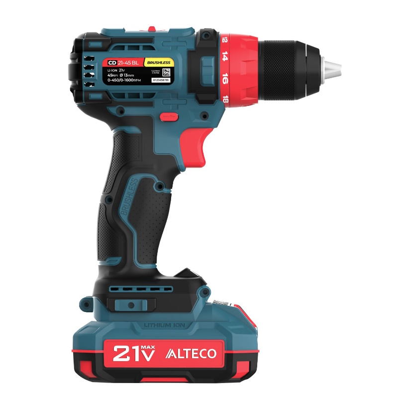 Бесщеточная аккумуляторная дрель шуруповёрт Alteco CD 21-45 BL 71403