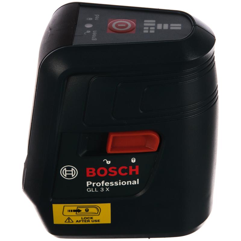 Лазерный нивелир Bosch GLL 3-X 0.601.063.CJ0 (дальность без приемника 15 м, длина волны 635 нм, батареи АА) во Владимире
