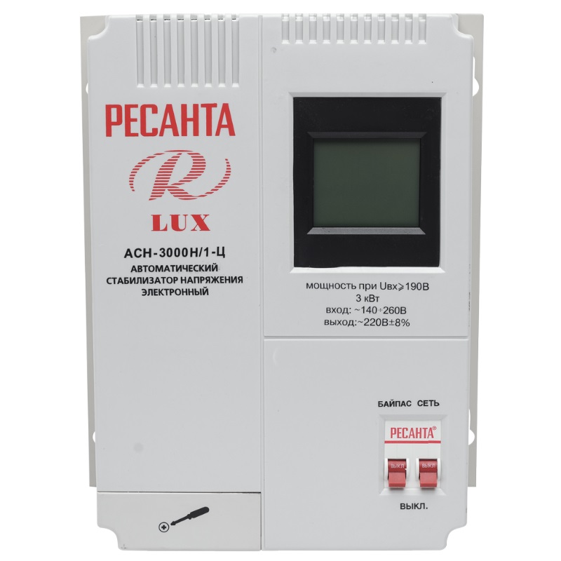 Стабилизатор напряжения Ресанта ACH-3000Н/1-Ц LUX 63/6/21 в Ярославле