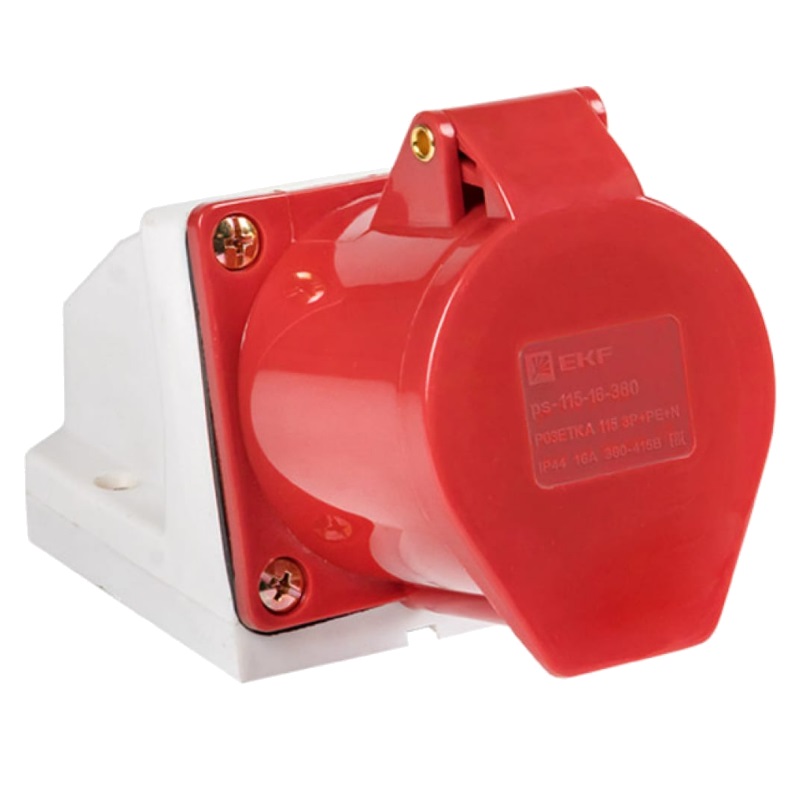 Розетка наружной установки EKF PROxima 115 (16 А, 3P+PE+N, 380 В, IP44) PS-115-16-380 в Костроме