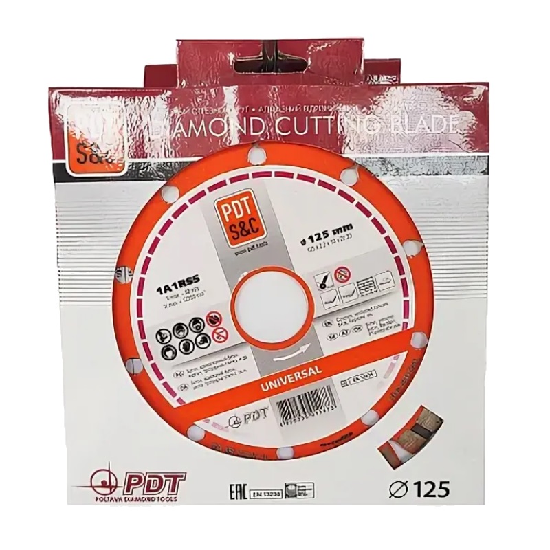 Круг отрезной алмазный PDT Universal 1А1RSS/C3 (125х2.2х10х22.2 мм) 830200UNVu