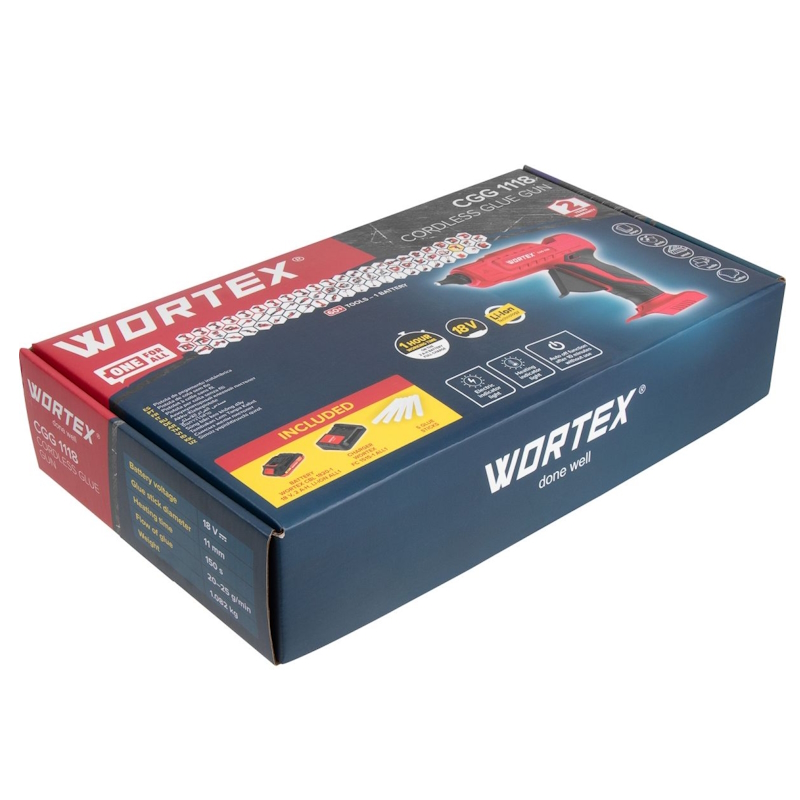 Аккумуляторный клеевой пистолет Wortex CGG 1118 1334528, в кор. ALL1 SOLO 18В, 11 мм в Туле