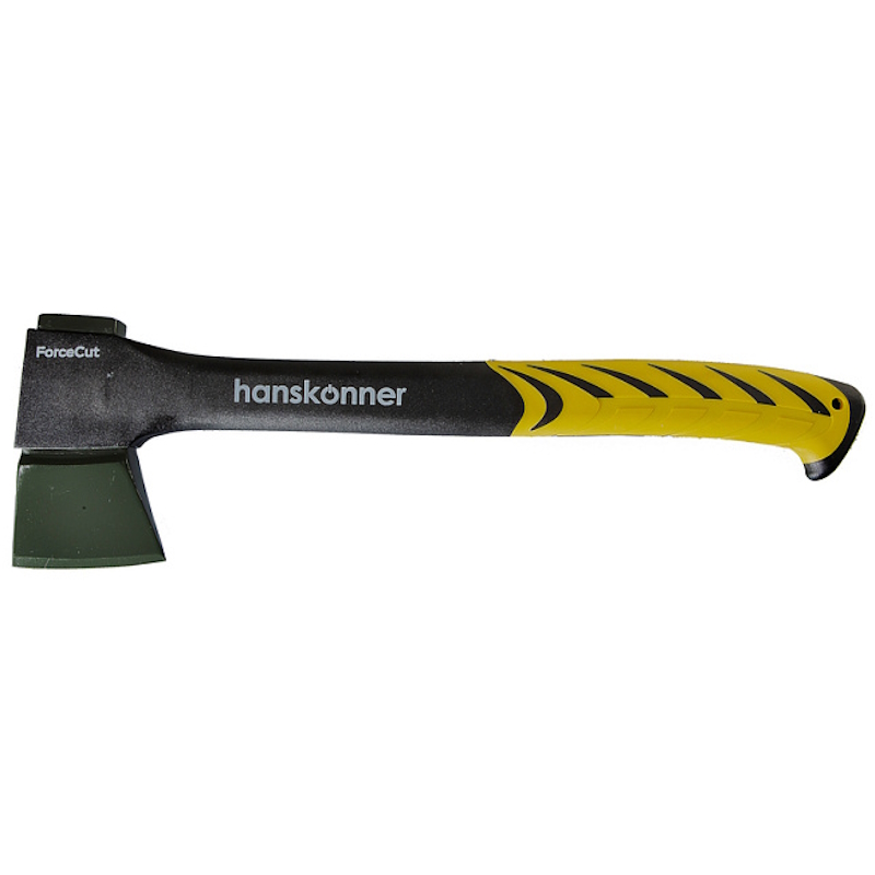 Hanskonner HK1015-01-FB0650 Топор 650г, фиберглассовая рукоятка с TPE, кованый, PTFE покрытие в Костроме