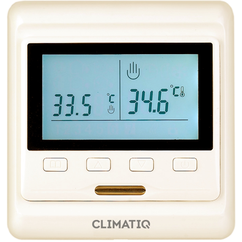 Терморегулятор с ЖК-дисплеем Climatiq PT 20666 слоновая кость 2819₽