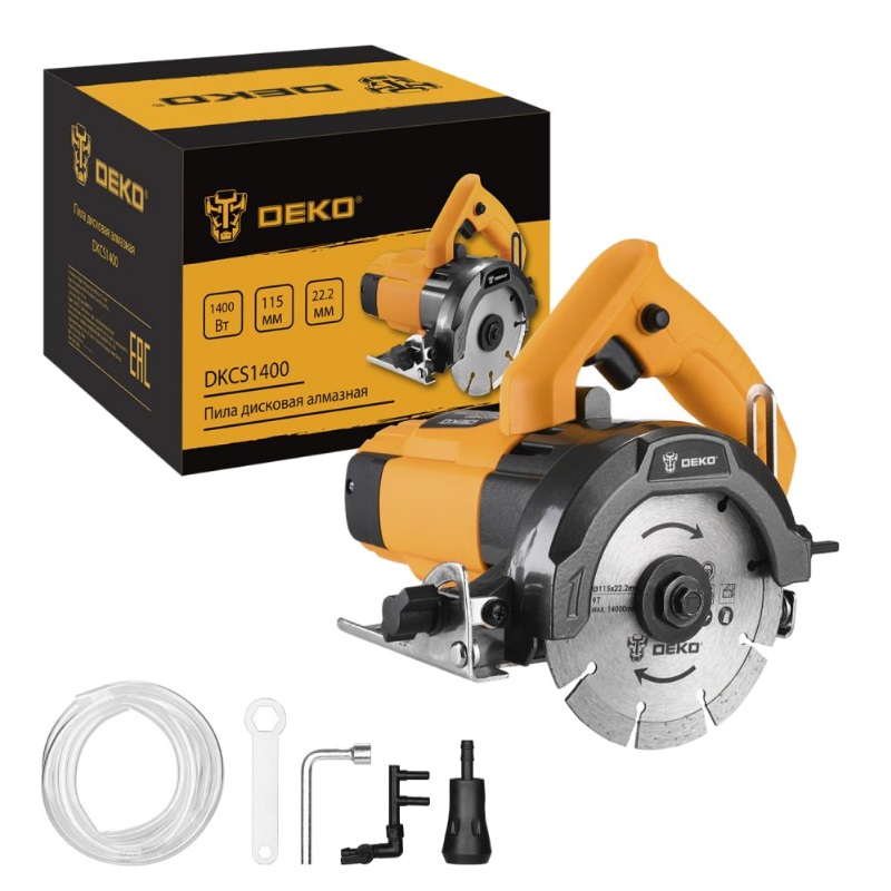 Пила дисковая алмазная Deko DKCS1400 063-4355 с подачей воды 4200₽