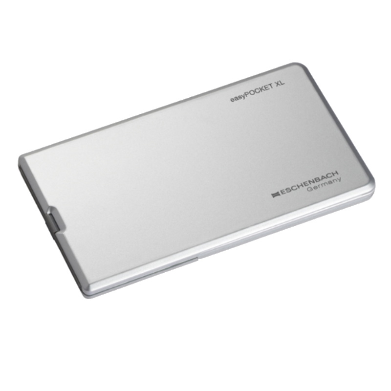 Лупа выдвижная Eschenbach EasyPocket XL 72723, асферическая, 2.5x, 78x50 мм, с подсветкой, серебристая в Туле