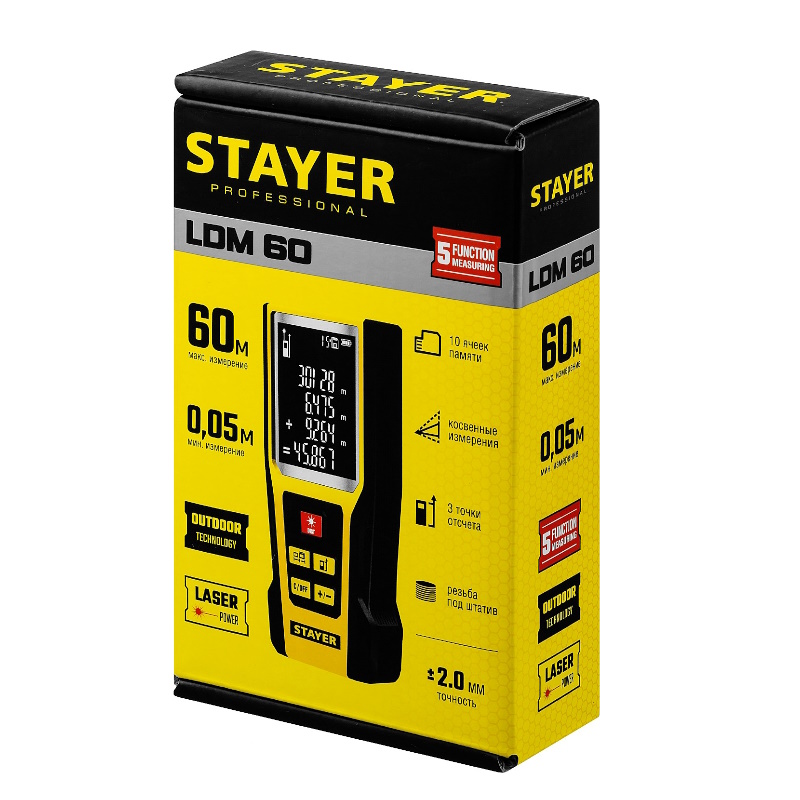 Лазерный дальномер Stayer Professional 34957, 60м  в Кинешме