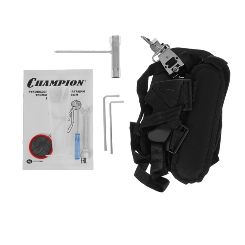 Триммер бензиновый четырехтактный Champion Т394FS-2 (мощность двигателя 1.6 л.с., ширина скашивания 44см) в Кинешме