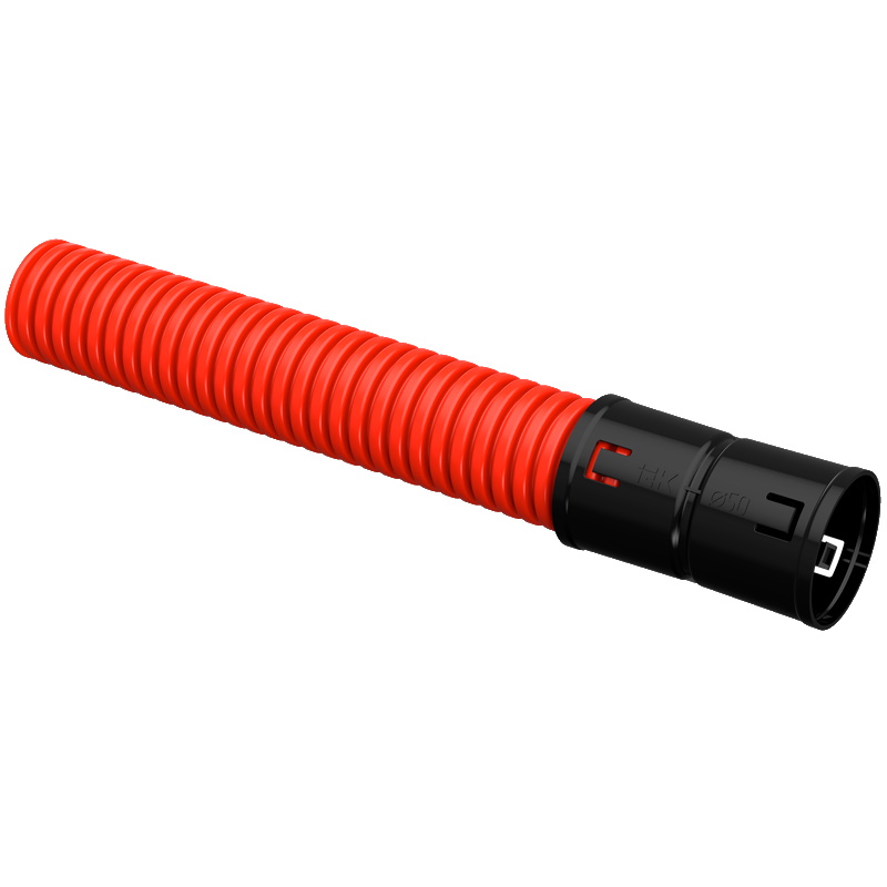 Труба гофрированная двустенная IEK CTG12-050-K04-050-R, ПНД, d=50 мм, красная, 50 м в Рыбинске