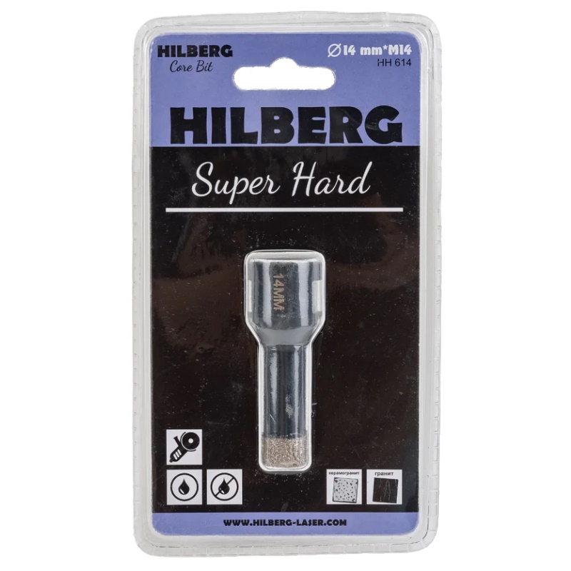 Коронка алмазная Hilberg HH614, 14 мм, Super Hard, M14  в Костроме