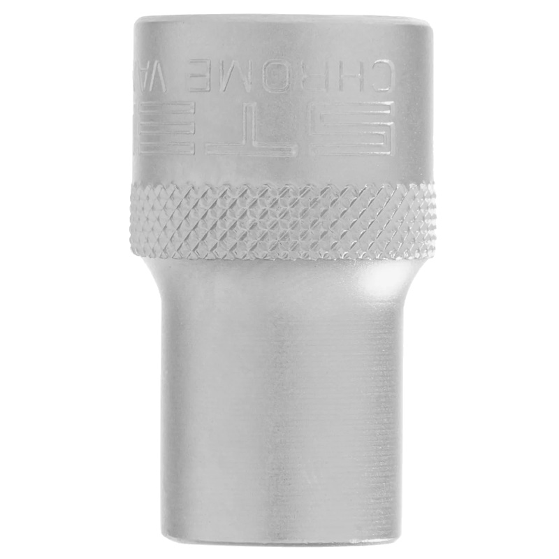 Головка торцевая Stels 13655, 12 мм, 12-гранная, CrV, под квадрат 1/2", хромированная