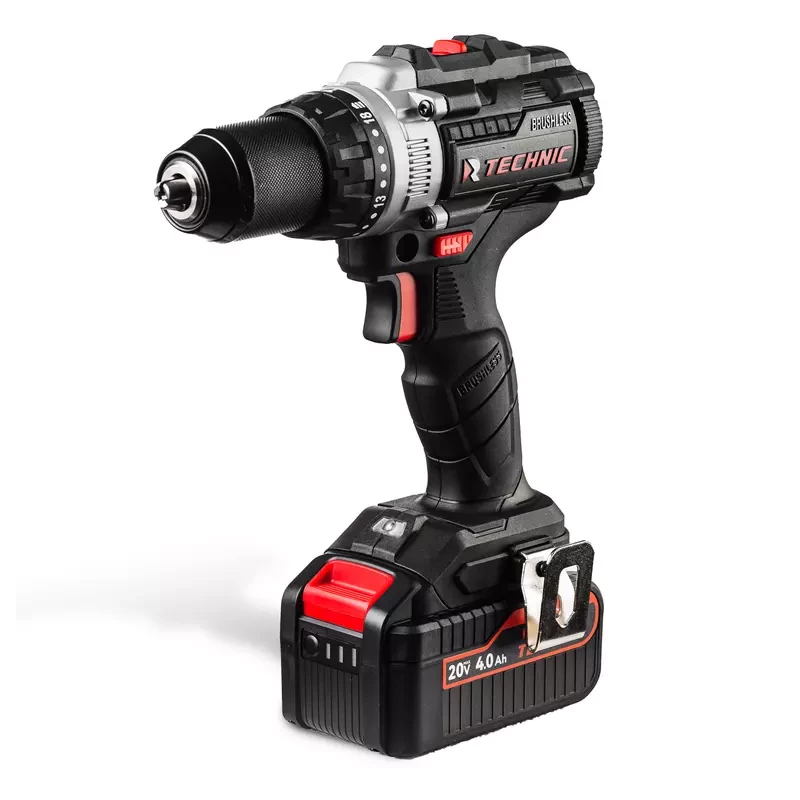 Дрель-шуруповерт Runtec TECHNIC RT-ID100T ударная аккумуляторная 13 мм, 20В, 2*4Ач, 100Нм в Твери