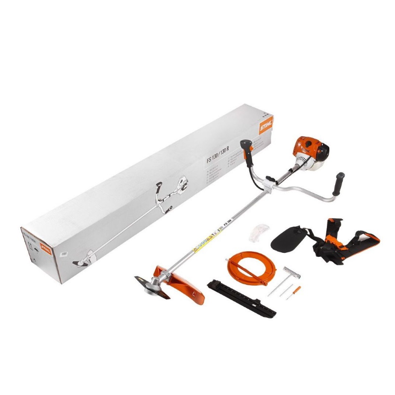Триммер с четырехтактным двигателем Stihl FS 130 4-mix O.X. (жесткий вал, мощность 1.9 л.с., 1.4 кВт)