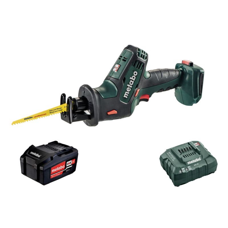 Аккумуляторная сабельная пила Metabo SSЕ 18 LTX Compact T0334 NEW (li-ion, емкость 4 Ач, вес 1.7 кг) в Туле