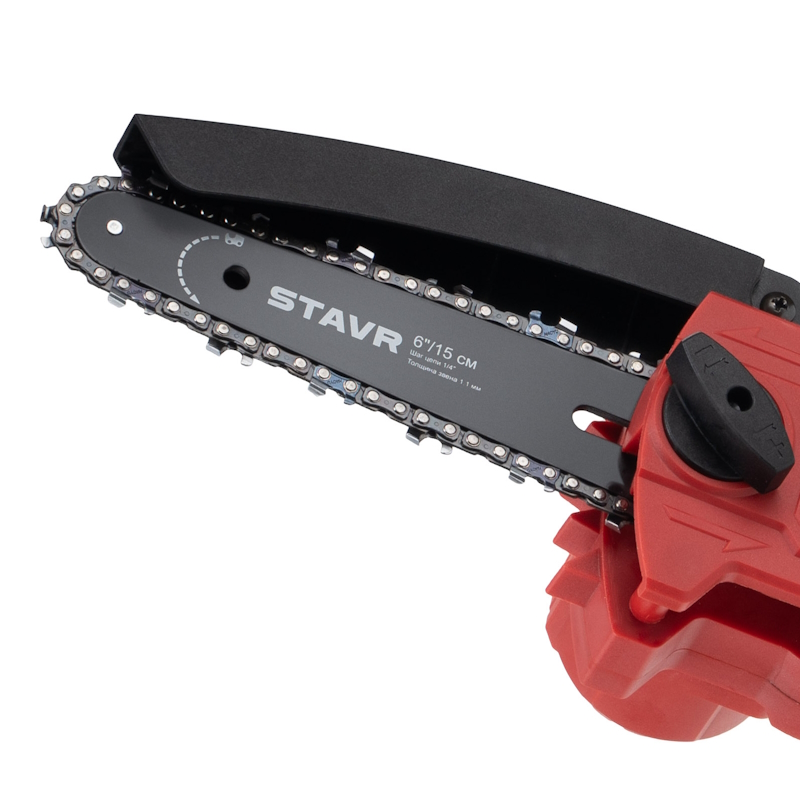 Пила цепная аккумуляторная Ставр SCS 18BL-15 18V UNI-M, BL 4610264003639, шина 15см (6”) (без акб и зу,набор оснастки)
