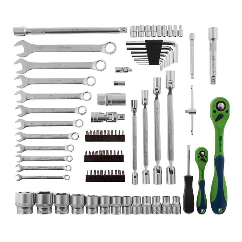 Набор инструментов Сибртех 13529, 1/2", 1/4", CrV, 89 предметов в Рыбинске