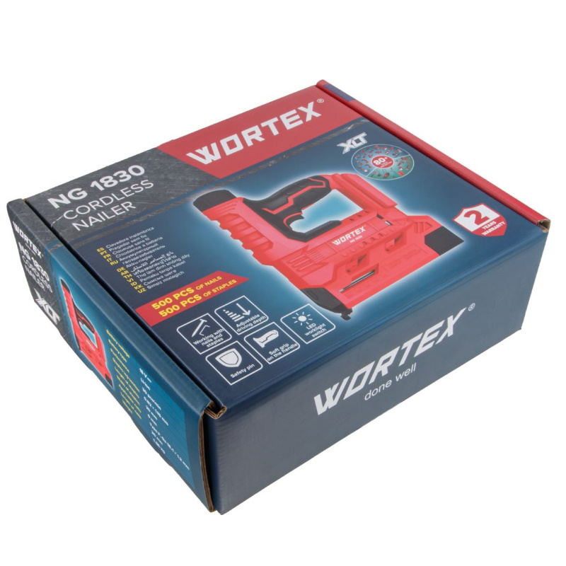 Аккумуляторный гвоздезабиватель Wortex NG 1830 ALL1 XLT SOLO 1335923, в коробке, 18 В, 15-32 мм, 30 уд/мин. в Рыбинске