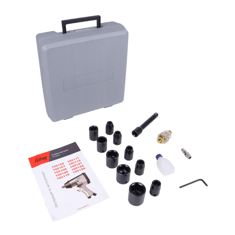 Пневмогайковерт шиномонтажный Fubag PWS312 100102 (набор головок, кейс)