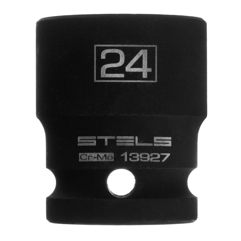 Головка ударная шестигранная Stels 13927, 24 мм, 1/2", CrMo в Твери