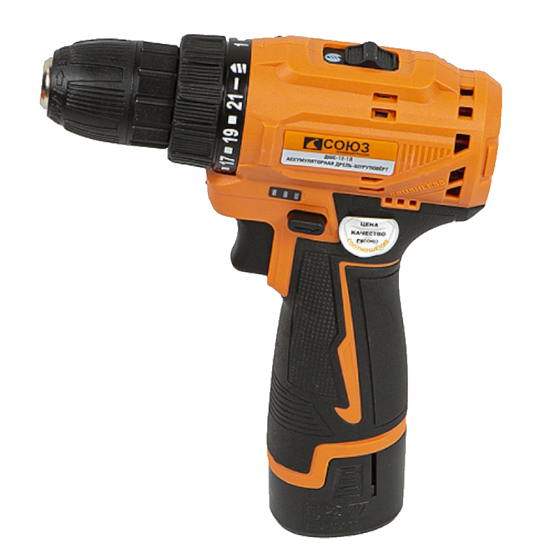 Аккумуляторный шуруповерт Союз ДШС-14-1Л 