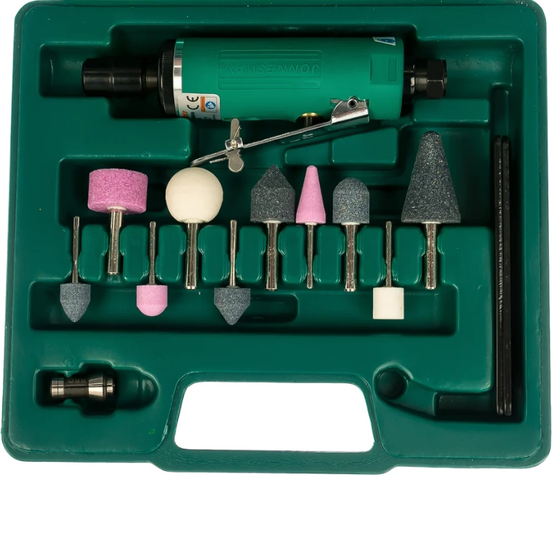 Набор пневматическая бормашинка с насадками Jonnesway JAG-0903RMK 25000 обмин патрон 36мм L152мм 15 предметов