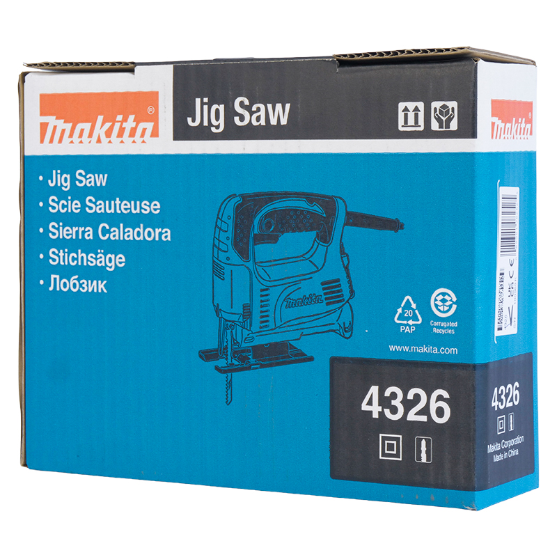 Электролобзик для дома Makita 4326 (450 Вт, мах толщина металла 6 мм, замена оснастки ключом) в Ярославле