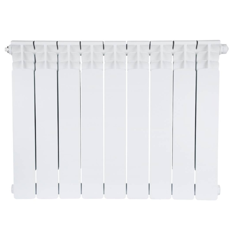 Радиатор Stout Space 500 SRB-0320-050009, 9 секций, биметаллический, нижнее правое подключение, RAL9016