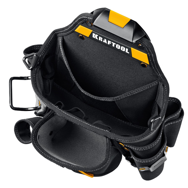 Поясная сумка Kraftool KPB-20 38767 (с быстросъёмным креплением FastClip, плечевой ремень, 20 карманов и петель, 320 х 310 мм)